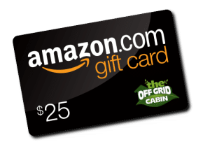 Amazon Gift Carf from The Off Grid Cabin