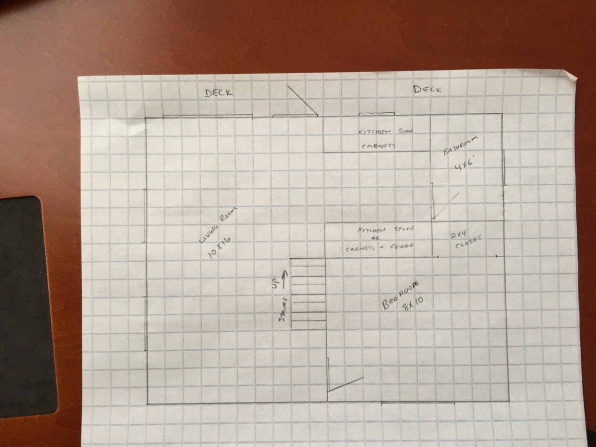 The Off Grid Cabin-Floor-Plan-hand-drawn