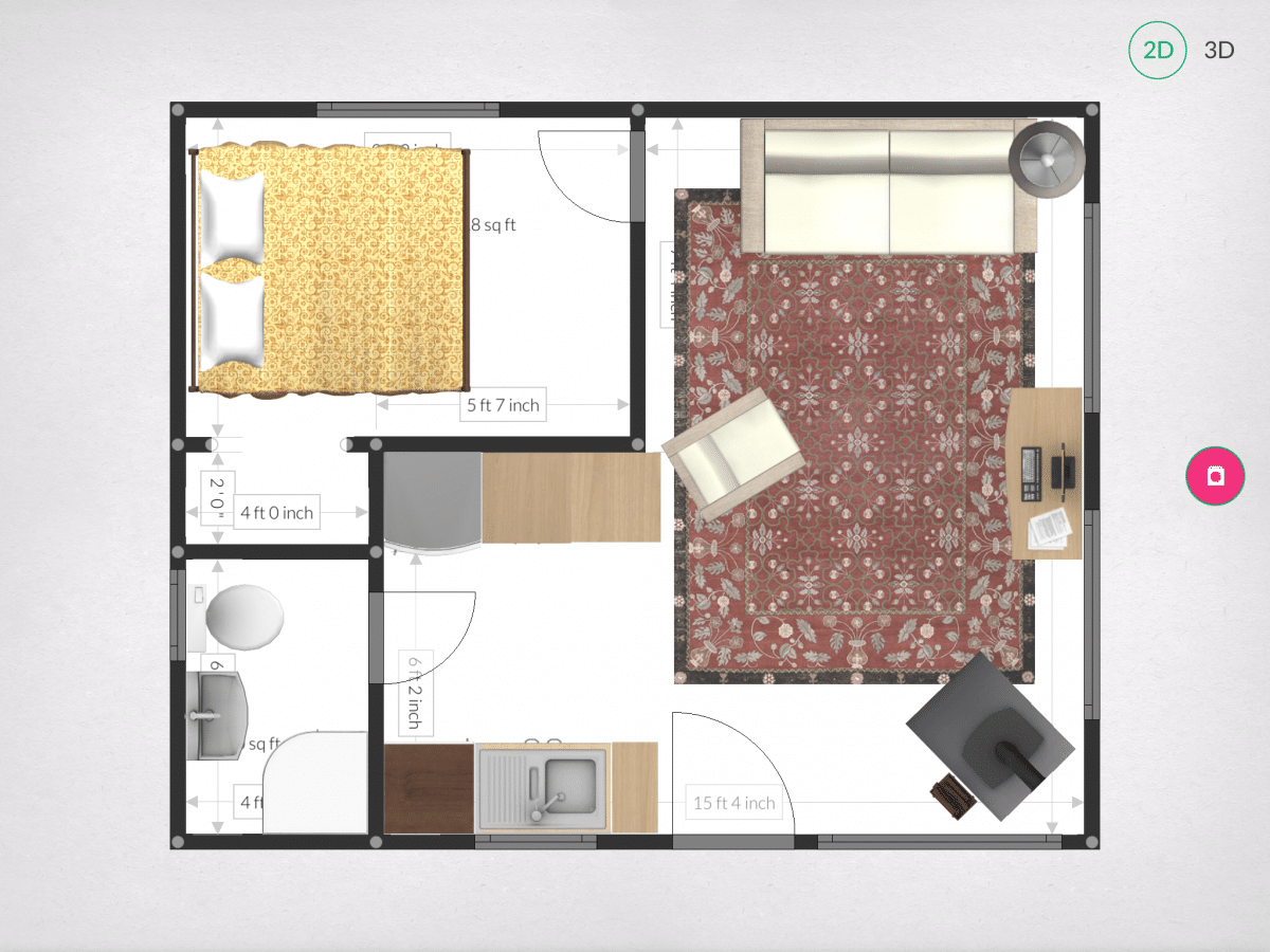 Perfect Floor Plan: This 20ft X 24ft Off Grid Cabin Floor ...