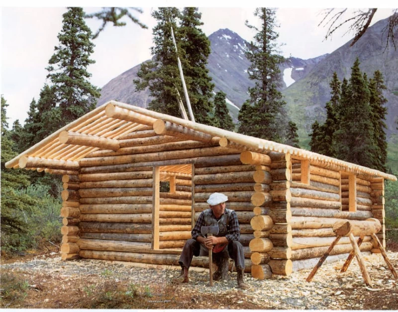 Dick Preonneke Log Cabin Partly Built