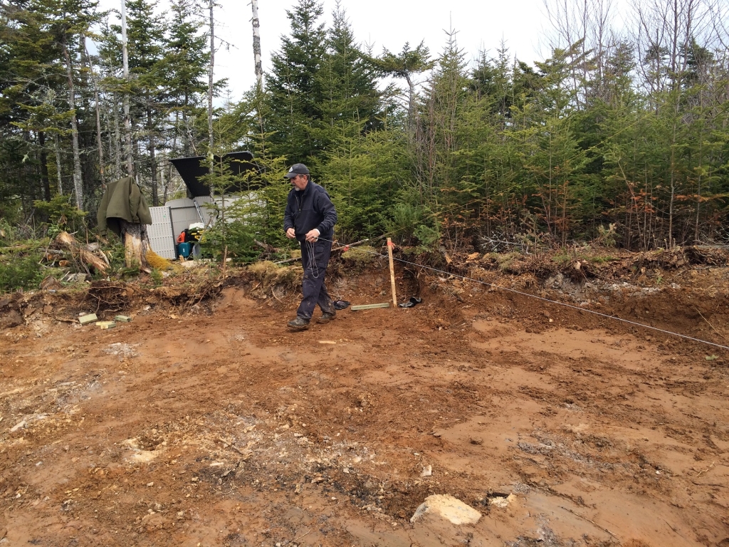 Laying out the The Off Grid Cabin Foundation