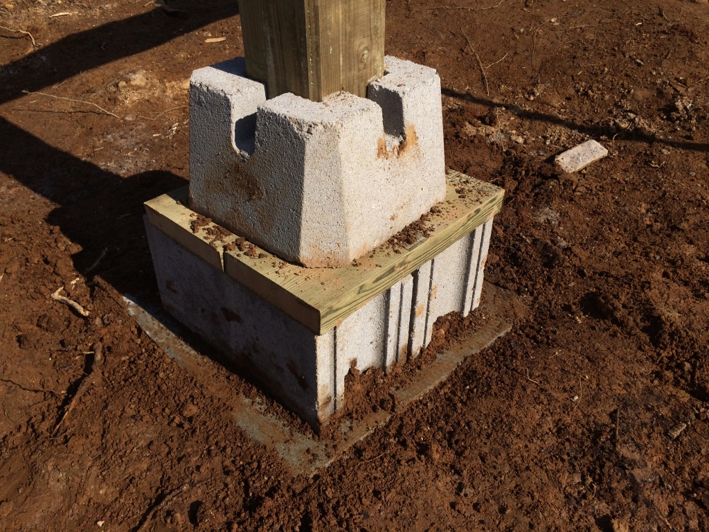 Off Grid Cabin Footer Block