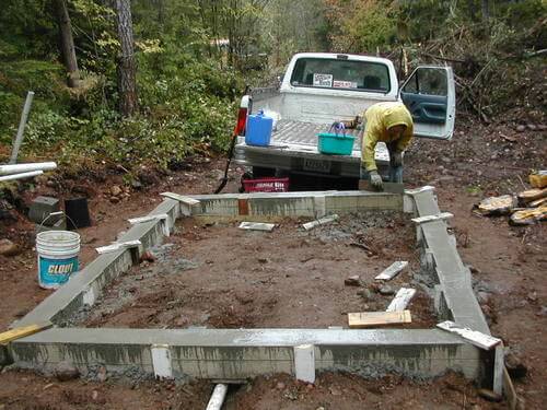 Poured Cement Foundation