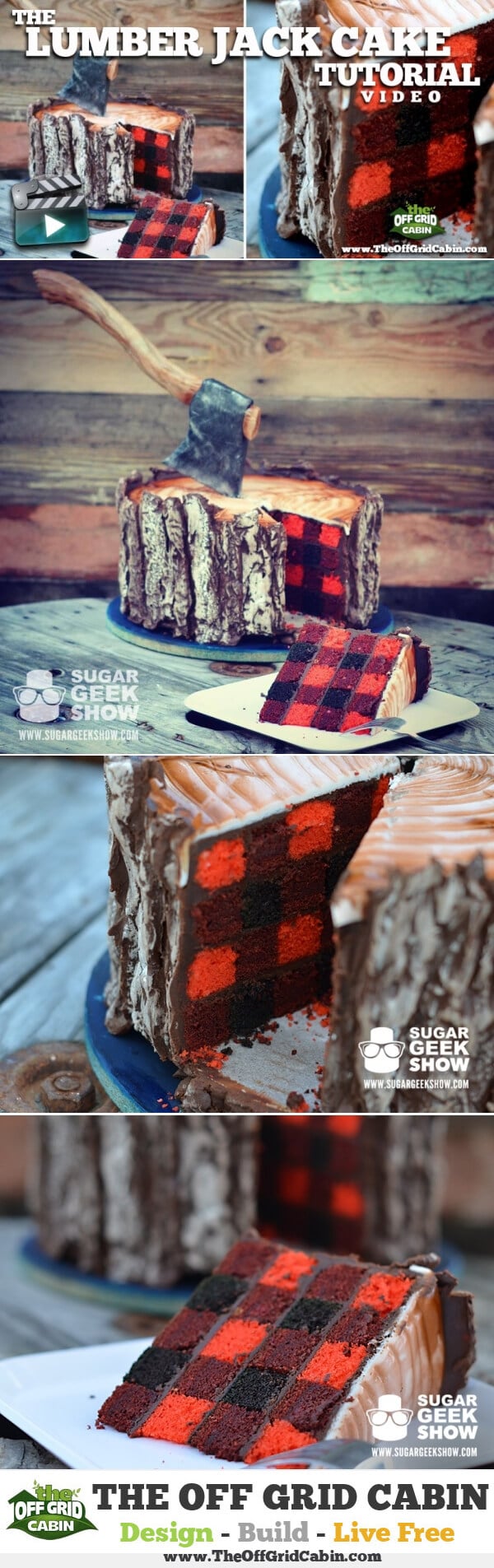How To Make A LumberJack Cake Tutorial