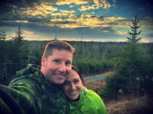 Steve and Mireille firt day on our property