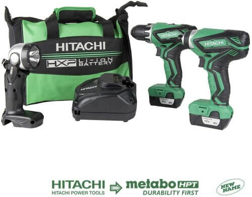 Hitachi 12-Volt Peak Lithium Ion Driver Drill and Impact Driver Combo Kit
