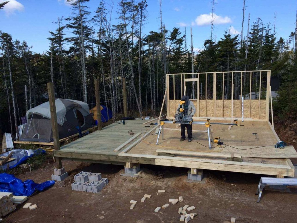 Framing-the-Off-grid-Cabin-First-Wall-4