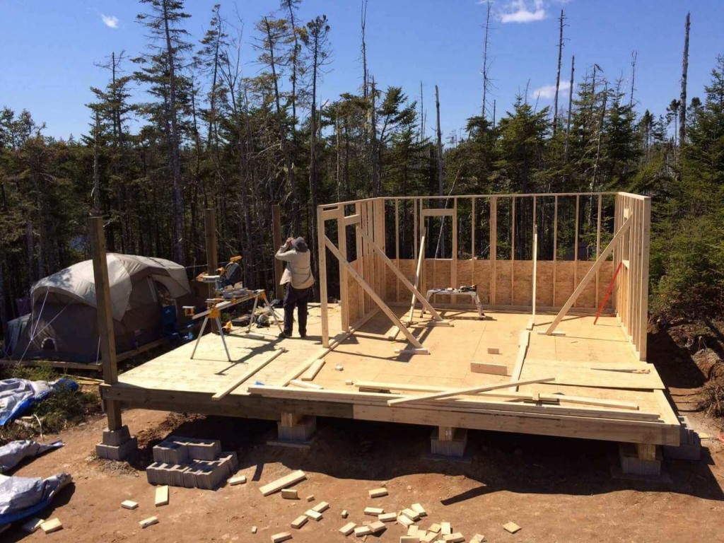 Framing-the-Off-grid-Cabin-Third-Wall-2