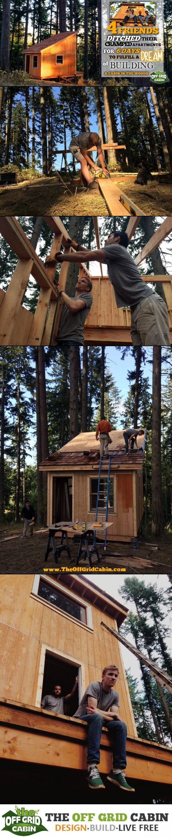 The 6 Day Cabin Build Pinterest Image