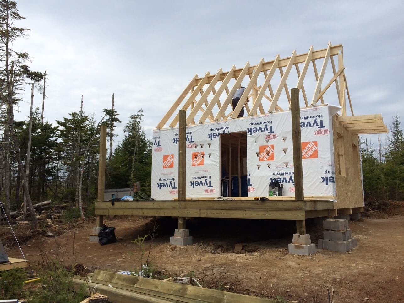 The-Off-Grid-Cabin-Roof-Rafter-Finished-3