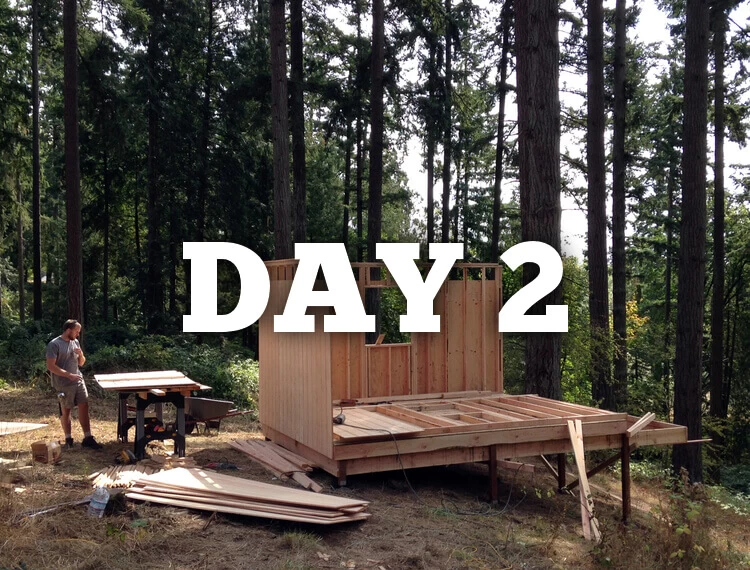 The Six Day Cabin Build Day 2