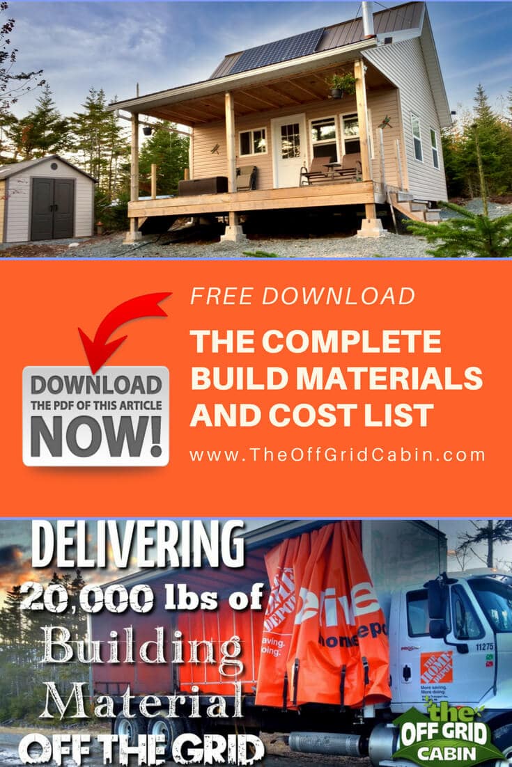 The Off Grid Cabin Materials Build List Pinterest Pin