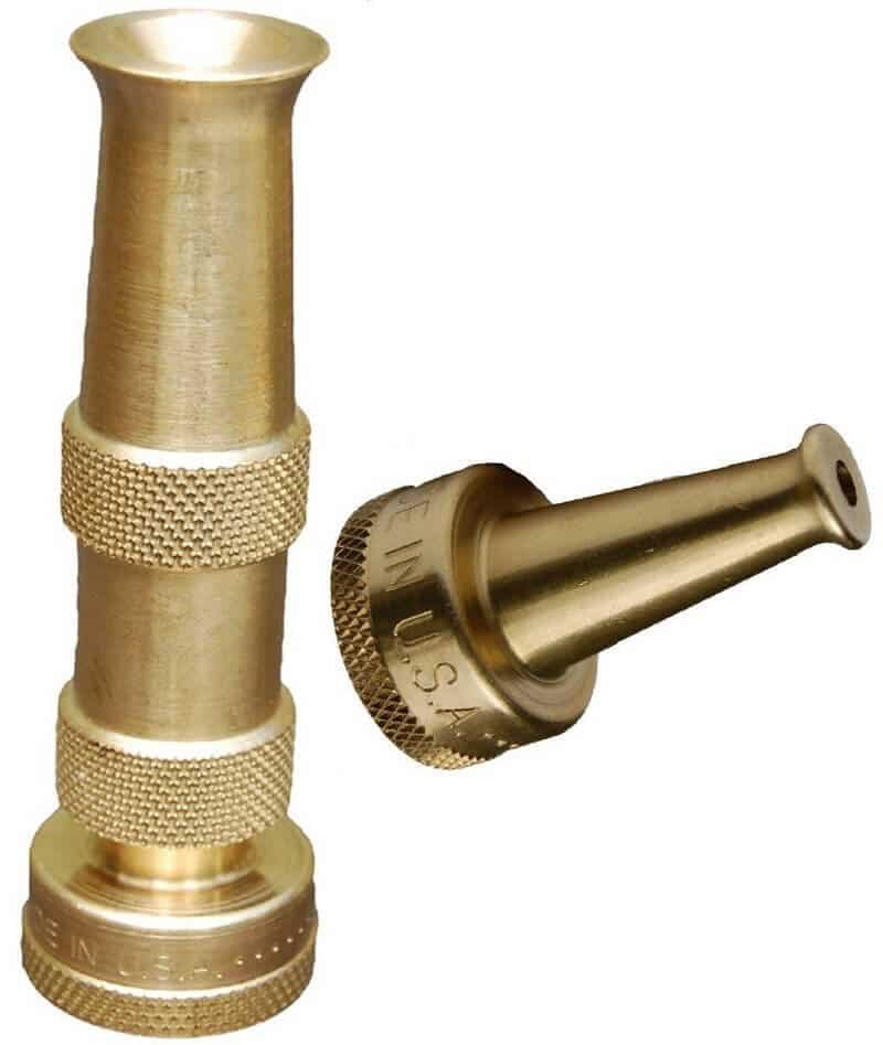 Hose Nozzle Solid Brass Adjustable Spray Patterns