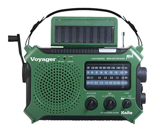 Kaito KA500GRN 5-Way Powered Emergency AM-FM-SW Weather Alert Radio, Green