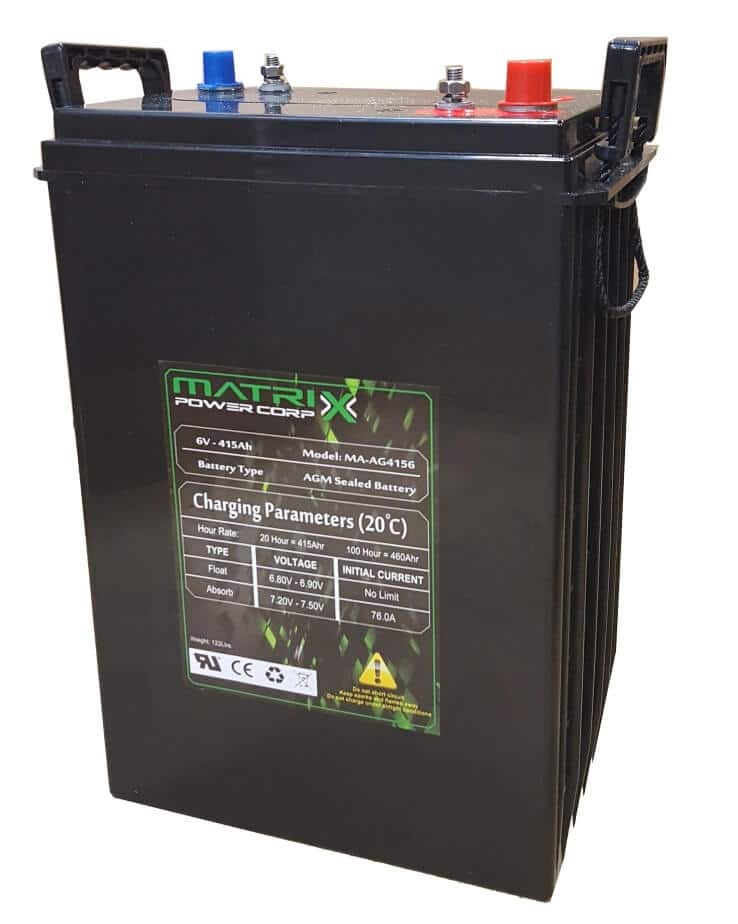 Matrix Infinity - 6 Volt, 440 Amp-20 Hour AGM Battery