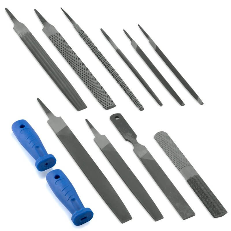 Neiko Heavy Duty File and Rasp Set 12 Piece with PVC Handle