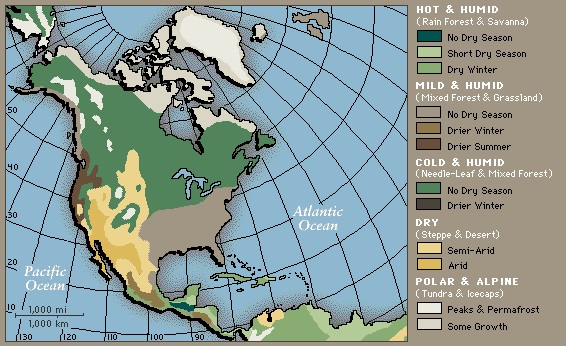 North America Climate Map