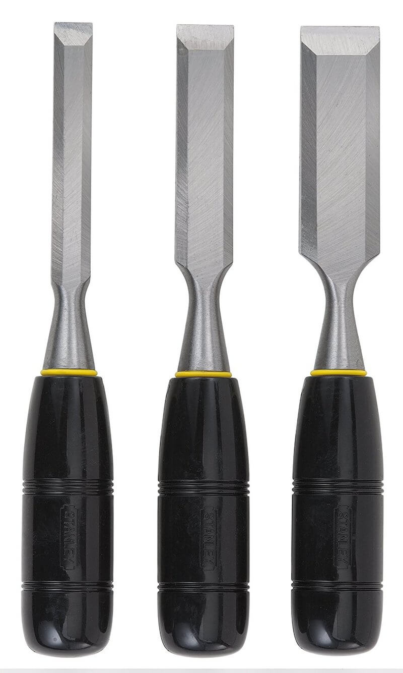 Stanley Series Short Blade 3-Piece Wood Chisel Set