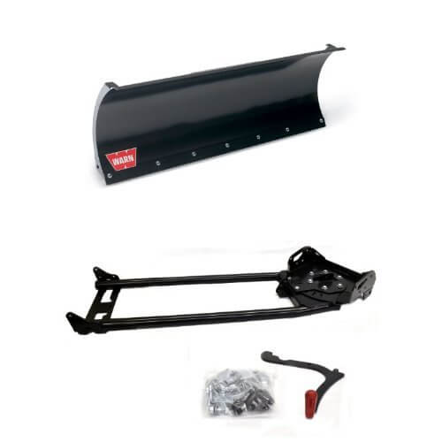 Warn 78950 ProVantage 50 Inch Straight Plow Blade and 78100 ProVantage Plow Base Push Tube Assembly Bundle