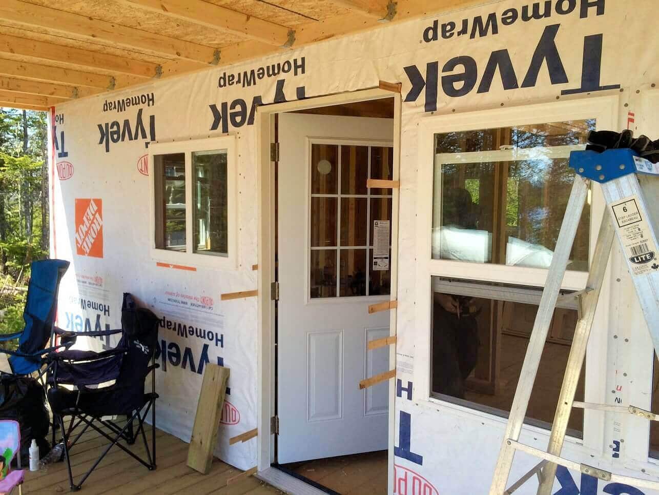 The-Off-Grid-Cabin-Front-Door-Installed