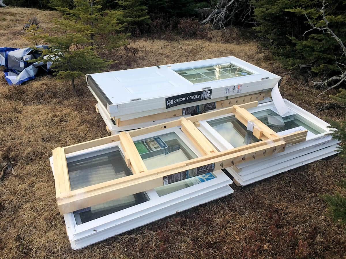 The Off Grid Cabin Windows and Door Delivered 1