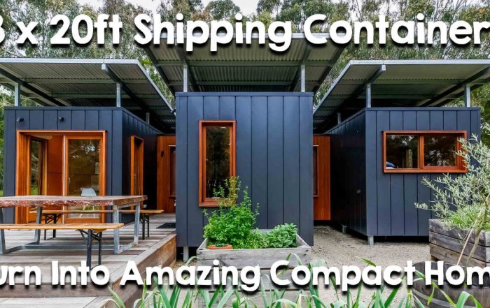 3 x 20ft Shipping Container Off Grid Home