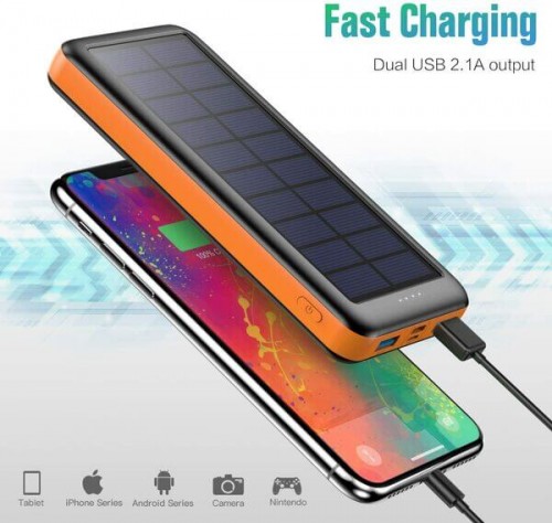 Solar Charger 26800mAh, Portable Charger Ultra High Capacity Solar Power Bank 1