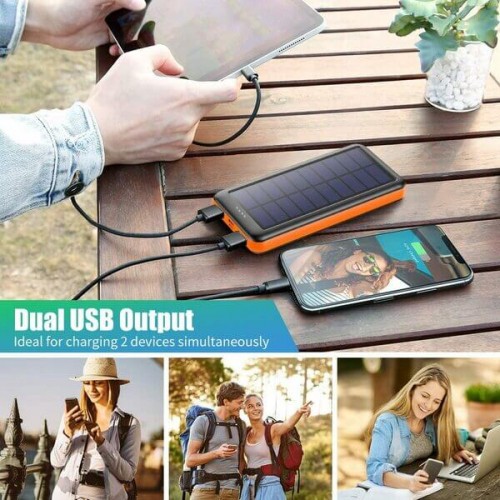 Solar Charger 26800mAh, Portable Charger Ultra High Capacity Solar Power Bank 6