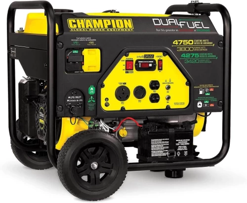 Champion Power Equipment 76533 47503800-Watt Dual Fuel RV Ready Portable Generator with Electric Start