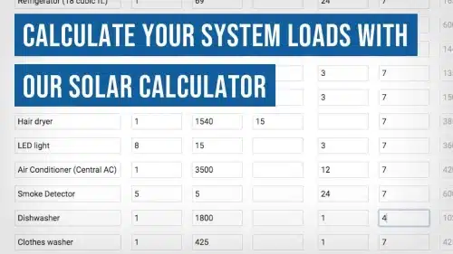 Solar Needs Calculator