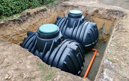 Underground rain water storage tanks