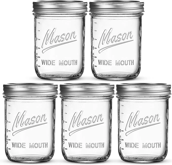 Wide Mouth Mason Jars used to ferment