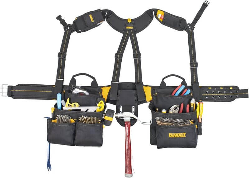 DEWALT DG5617 20-Pocket Pro Framer's Combo Apron Tool Belt and Yoke-style Suspenders