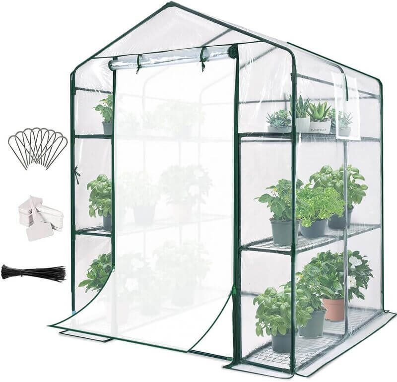 Quictent 4.7 x 4.7 x 6.4 FT Walk-in Greenhouse