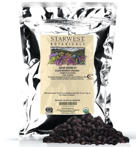 Starwest Botanicals Organic Dried Elder Berries