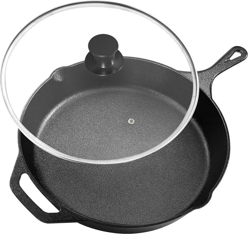 Utopia Kitchen Saute Fry Pan Pre-Seasoned Cast Iron Skillet