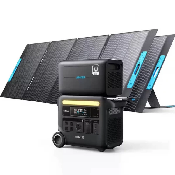 Anker SOLIX F2600 Solar Generator + Expansion Battery + 400W Solar Panel