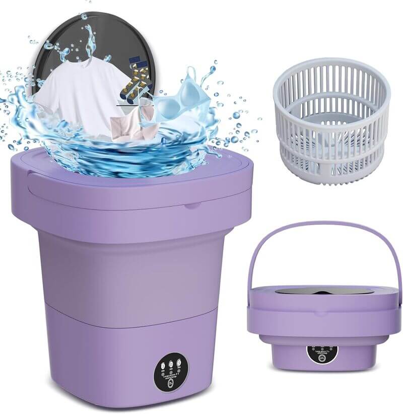 Portable Washing Machine Mini Washer10L Large Capacity Foldable