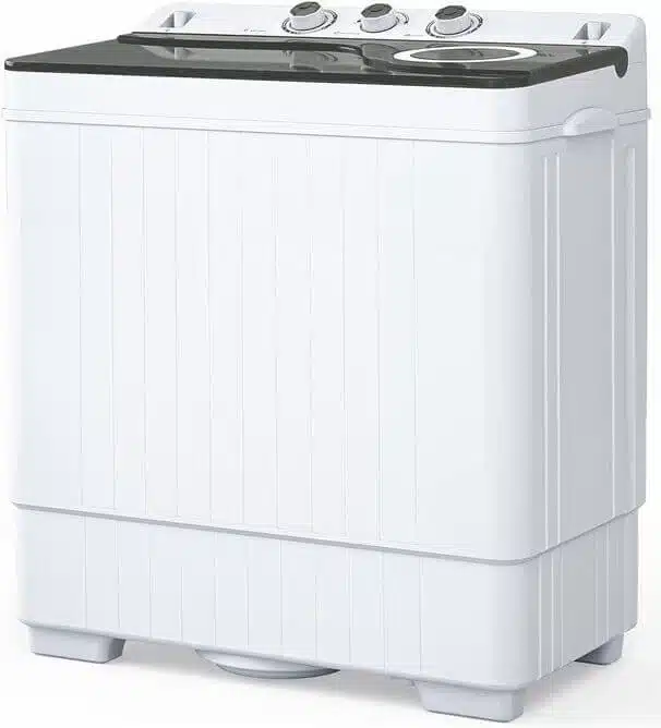 ROVSUN 26lbs Compact Twin Tub Portable Washing Machine, Mini Washer