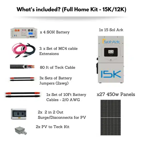 Sol Ark 15k full home off grid solar kit