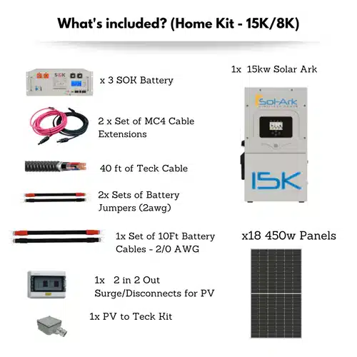 Sol Ark 15k home off grid solar kit
