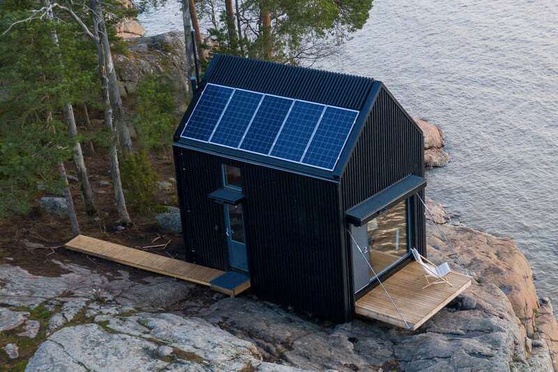 Solar Powered Cabin on a lakes edge